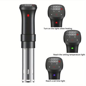 1pc Sous Vide Precision Cooker Machine 1100W Hot Immersion Pentole Circolatore, Precisione della temperatura, Timer digitale, Acciaio inossidabile ultra silenzioso, Riscaldatore da cucina