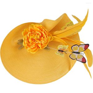 Bandanas Tea Party Headpiece Butterfly Fascinator Bankett huvudbonad fascinatorer hatt kvinnor bröllop damer hattar