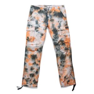 سراويل الترفيه في شارع High Street-Tie-Dye Tooling أدوات أمريكان شارع الهيب هوب مغني الهيب هوب على غرار سلسلة رسم