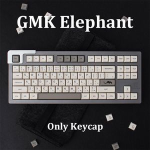 Tillbehör Elefant PBT XDA Profil KeyCap Dyesub124 Keys Japanska engelska nyckelknappar för körsbär MX Mekanisk tangentbord Anpassad personlighet