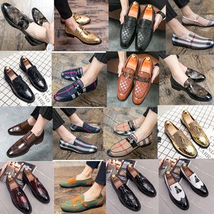 Män skor loafers leffer skor pu läder svart brun rund tå platt klackar mode klassisk kontor professionell bekväm slip på casual