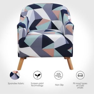 Chair Covers Club Cover Stretch Tub Slipcover Printed Sofa Spandex Couch for Bar Study Counter Living Room 230613