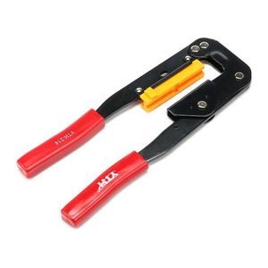 Tang Antirust Ratchet Type Terminal Crimping Pliers for Adventure Camping Climbing IDC Crimp Tool for Flat Ribbon Cable
