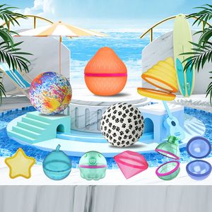 Wasserbomben-Luftballons, latexfreier Silikon-Wasserball mit Netzbeutel, selbstdichtende Wasserbombe für Kinder und Erwachsene, Outdoor-Aktivitäten, Wasserspiele, Spielzeug, Sommerspaß, Partyzubehör