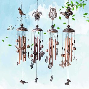 Decorações de jardim Wind Wind Chimes Owl Wind Chimes Retro Wind Chimes com Dercoração em forma de S para Nórdicos Nórdicos ao ar livre