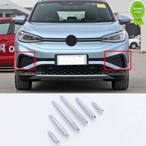 New For Volkswagen VW ID 4X ID4X 2022 Car Front Fog Light Lamp Trim Foglight Decoration Cover Sticker Lamp Eyebrow Accessories