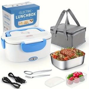 110 V + 12/24 V Dual Plug-in Electric Lunch Box 60 W Food Warmer Heater Faster Heated Lunch Box For Car/Caminhão/Home Portable Heating Boxes Suit