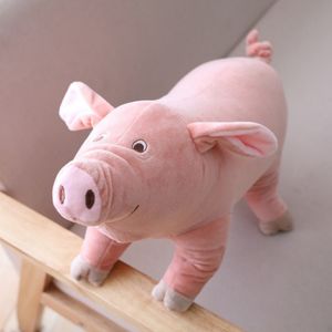 Plüschpuppen, 25 cm, Plüschtiere, Cartoon-Schwein-förmige Puppe, Wurfkissen, Stofftiere, schönes Geschenk für Kinder und Erwachsene, schönes Dunkelrosa, 230612