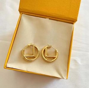 Women Hoop Earrings Premium Gold Diamond Earring Designer Stud Earring Luxury Hoops Brand Letter Design Earrings F Fashion Jewelry With Box