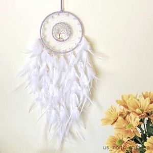 Garden Decorations Wall Hanging catchers Gem Crystal Tree Of Life Home Decoration Room Wind Chimes Ornaments Catchers R230613