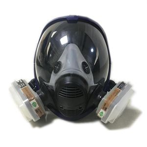 stile 2 in 1 Funzione Respiratore a pieno facciale Maschera antigas a pieno facciale in silicone Facciale a spruzzo Verniciatura264Q224c