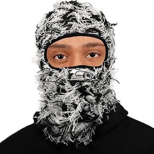 Máscaras faciais da moda gola polaina balaclava malha envelhecida máscara de esqui rosto inteiro inverno à prova de vento pescoço mais quente para homens mulheres serve para todos 230612