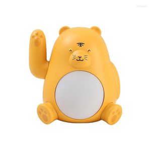 Table Lamps Tiger Beckon Night Light Children Eye Care Skin-friendly Breastfeeding P15F