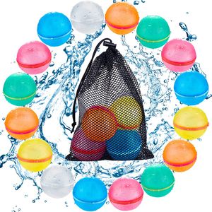 Balloon 6 12 24 PCS Splash Balls Reusable Water Balloons Bombs Toys Quick Fill Self Sealing Refillable Water Ball For Kids Summer Toys 230612