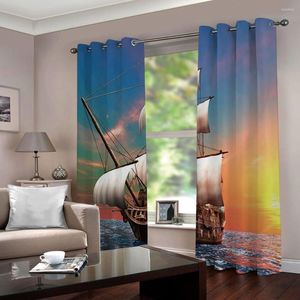 Curtain 3D Room Curtains Luxury Blackout For Living Bedroom Trendy Po Kitchen Door