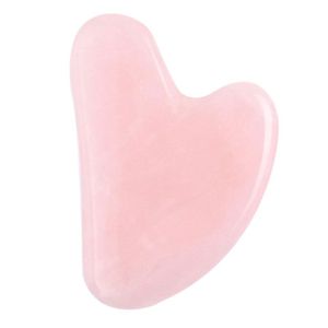 Natural Rose Quartz Gua Sha Board Pink Jade Stone roller Corpo Facial Olho Raspadeira Acupuntura Massagem Relaxamento Cuidados com a Saúde