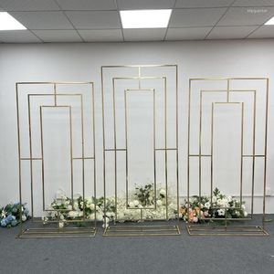 Party Decoration Wedding Background Arch Iron Art Gold Screen Shelf Outdoor Stage Props