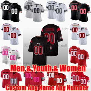 NCAA Ohio State Buckeyes Football Jersey Justin Fields Chase Young JK Dobbins Elliott Stroud Fleming Dwayne Nick Bosa Archie Custom Any Name Any Number Youth Women