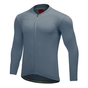 사이클링 셔츠 탑 Santic Men Jersey Long Sleeves fit 편안한 선 보호 도로 자전거 MTB Jerseys 230612