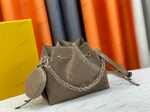 M21886 Bella Mahina Bucket Bags Couro Perfurado Designer Handbags com Coin Purse Feminino Luxos Chain Bag Clutches BELLA
