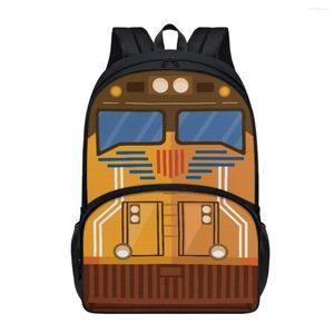 School Bags Cartoon Bus Backpacks For Teenage Black Travel Schoolbags Students Laptop Bag Boys Girls Practical Book Personalized