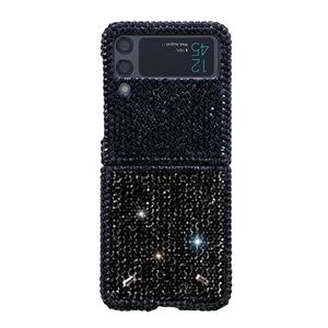 Bling Rhinestones Designer Diamonds Połączenia telefonu komórkowego dla męskich kobiet Samsung Galaxy Z Flip 1 2 3 4 -krotnie 5G krystalicznie brokat błyszczące mobilne tylne okładki Fundas