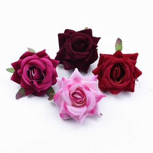 Dried Flowers 100 Wholesale cheap roses wedding decorative flowers wall home decoration accessories Artificial a cap gifts box