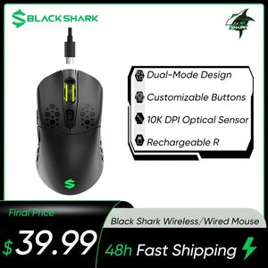 Ratos Black Shark Mako M1 2.4GHz Recarregável RGB Gaming Mouse PC Laptop Mouse Sem Fio Com Fio Dual Mode Gamer Acessórios