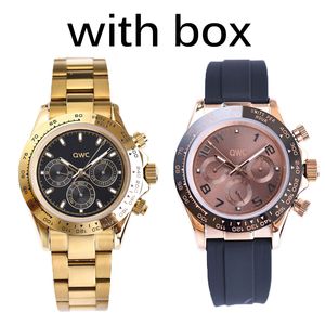 MENS Titta på Fashion Luxury Designer Watches Mechanical Automatic Gold and Silver Sapphire Luminous Waterproof Multifunctional Timer Watch 36 41mm Diameter Watch