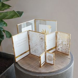 Frames Gold Frame Home Decor P o Copper Picture Club 5inch 6inch 7inch Glass Vase 230613