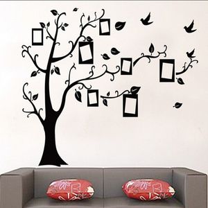 70x120 cm Czarny 3D DIY Photo Tree Pvc Naklecenia ścienne/kleje rodzinne naklejki ścienne Tła dekoracja mural sztuka dekoracje domowe