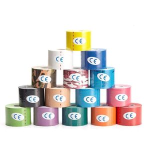 Elbow Knee Pads 1 Roll Muscle Tape Bandage Sports Kinesiology Cotton Elastic Adhesive Strain Injury Sticker Kinesiologe 230613