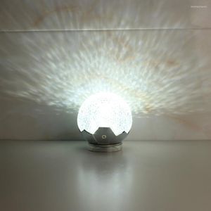 Bordslampor LED -lampa Creative Acryl Atmosphere Light USB Laddning Dimble Football Lights Bedside Bedroom Decor Verlichting