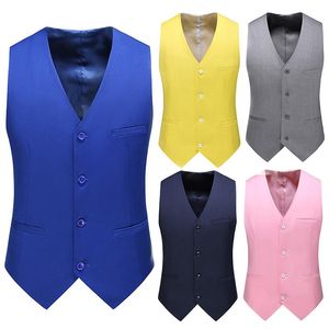 Blazers 2023 Yeni Varış Elbise Yelekler Erkekler için İnce Fit Erkek Takım Yelek Erkek yelek Gilet Homme Sıradan Kolsuz Resmi İş Ceket
