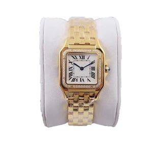 Relógio feminino de ouro com diamantes Relógio de pulso com movimento Lady Time Clock Fulll Banda de aço inoxidável Vidro de safira relogio Designer Relógio de pulso reloj Dhgate