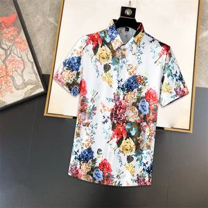 Män designer skjortor sommar shoort hylsa casual skjortor mode lösa polos strandstil andningsbara tshirts tees kläder m-3xl ug12