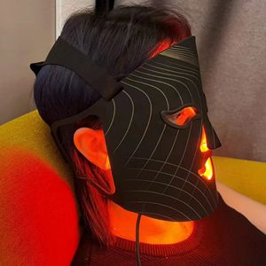 Gesichtspflegegeräte Ankunft 460 nm 630 nm rote Infrarot-LED-Lichttherapiemaske flexible weiche Silikon-LED-Therapie Anti-Aging-erweiterte Pon-Maske 230612