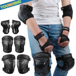 Elbow Kne Pads 6pcset Roller Skating Protector Wrist Guard Kids Vuxna Ridning Skateboard BMX Bicycle Sports Protective Gear 230613