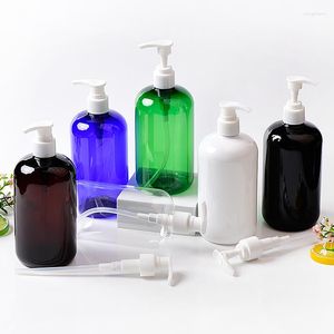Bottiglie di stoccaggio 14PCS 500ml Bottiglia per pompa per lozione in plastica nera/marrone Bottiglia per shampoo per gel doccia da 17 once