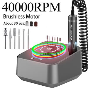 Nail Art Kits Upgrade 40000RPM Electric Drill Manicure Machine With Brushless Motor Salon Equipment For Gel Remove Nails Sander 230613