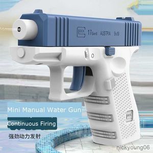 Песчаная игра на воде Fun Mini Mini Mini Gun Летнее плавание игрушки непрерывное стрельба на открытом воздухе R230613