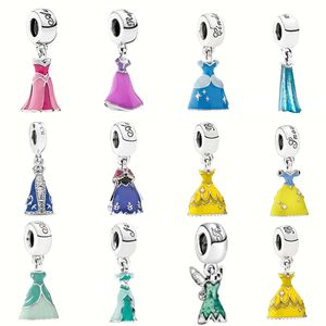 925 Sterling Silver Dangle Charm Princess Suspension Is Suitable for Primitive Classic Pandora Charm Bracelet Female Jewelry Gifts