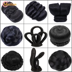 Chignons Meifan Kadınlar Geleneksel Retro Big Chignon Hanfu Antik Kostüm Çin Antik Sentetik Chignon Prenses Cosplay Saç Bun 230613