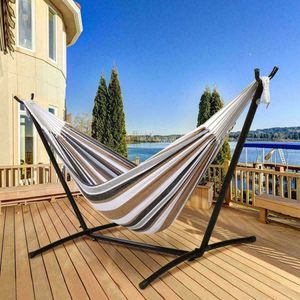 Hammocks 150*200 cm Portable Hammock Outdoor Hammock Garden Sports Home Travel Camping Swing Stripe Hang Bed Hammock 150-300kg