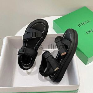 Tofflor sommarskor kvinna platt plattform sandaler kvinnor mjuk casual öppen tå kilar kvinnor skor strand sandal denim bekväma sandalier j230613