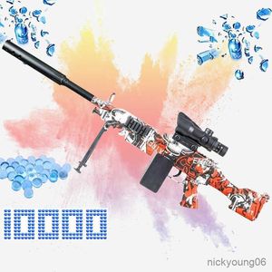 Sand Play Water Fun Electric Gel Toy Gun With 10000 och Goggle Outdoor Shooting Game Automatic Guns for Children Gift R230613
