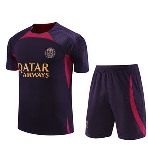 23 24 PSGs MBAPPE camisas de futebol agasalho 2023 Estilo clássico Fato de treino Paris SERGIO VERRATTI ICARDI futebol Manga curta 04