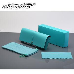 Estojos para Óculos de Sol WHO CUTIE Estojo para Óculos em Couro PU Moda Organizador de Óculos Armazenador Titular para Óculos Retrô Caixa Bag Drop 230612