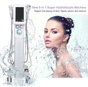 Effektiv 6 i 1 Micro Dermabrasion Rejuven Skin åtstramning Acne Treating Anti Aging Facial Hydro Cleaning Water Jet Facial Care Oxygen Liten Bubble Machine