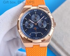 Vaherosn SUPERCLONE Luxusuhr für Herren, Designeruhr, 4300 V, Kal. 1120QP, automatisches mechanisches Herrenarmband aus Stahl, Roségold, leuchtendes Super-Leder-Luxusarmband GN5I